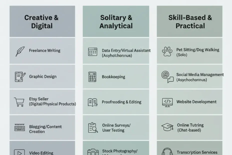 Side Hustles for Introverts 2026 - 15 Best Low-Social Jobs to Earn Extra Income